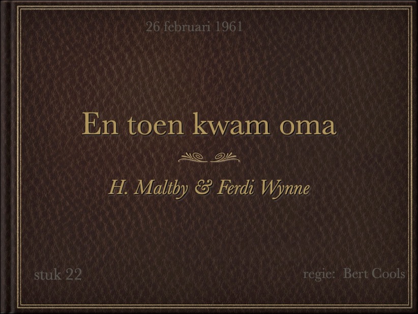 1961 En toen kwam Oma voorblad